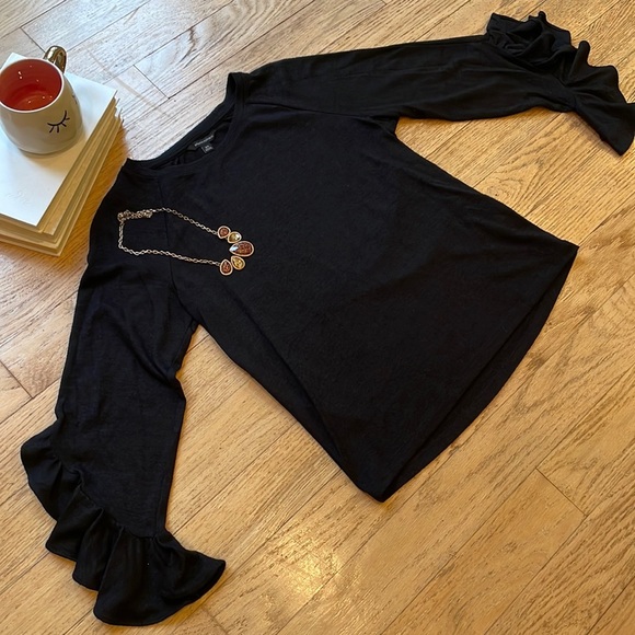 Banana Republic Black Sweater Bell Sleeve - Picture 1 of 10